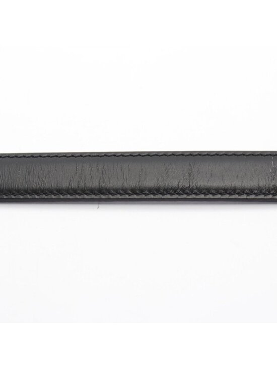 Celine Belt Triomphe Gold Black Leather